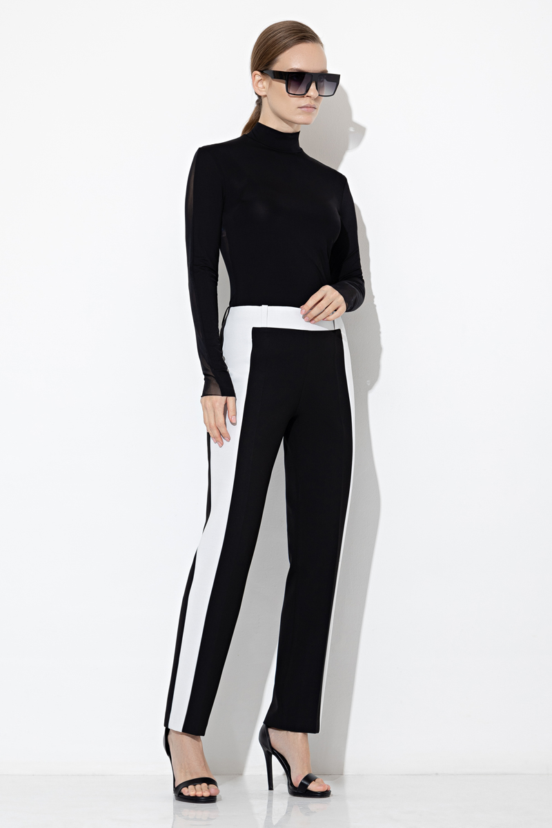 Брюки с контрастной отделкой VASSA&Co, пол female, цвет white, фото №3