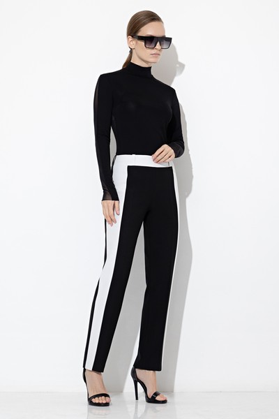 Брюки с контрастной отделкой VASSA&Co, пол female, цвет white, фото №3