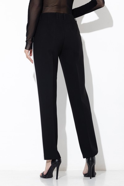 Брюки с контрастной отделкой VASSA&Co, пол female, цвет white, фото №5