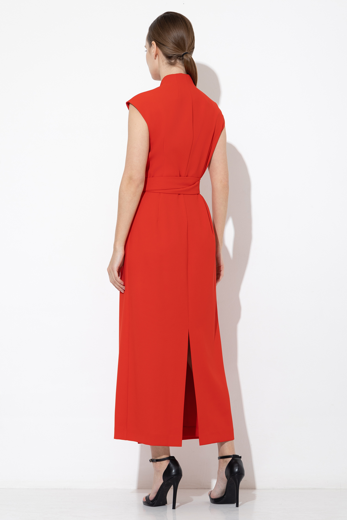 Платье на запах VASSA&Co, пол женский, цвет красный, фото №6