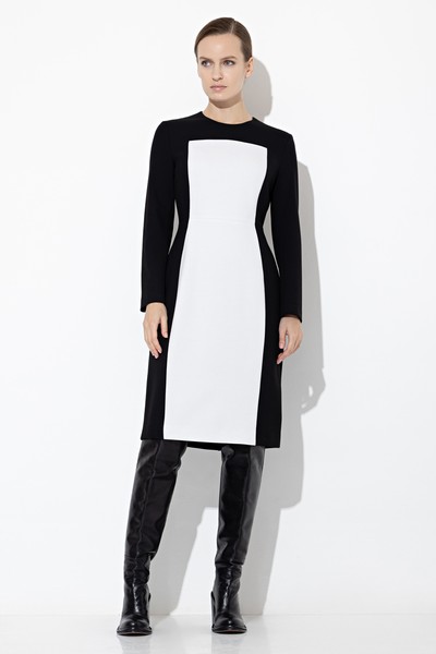 Платье с контрастной деталью VASSA&Co, пол женский, цвет черный, фото №3