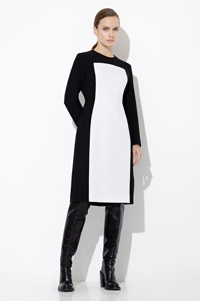 Платье с контрастной деталью VASSA&Co, пол женский, цвет черный, фото №2