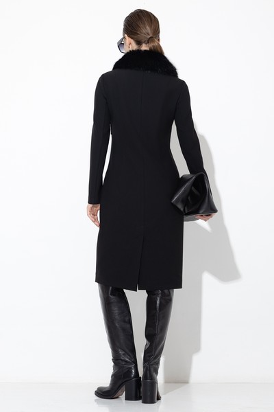 Платье со съемным воротником VASSA&Co, пол женский, цвет черный, фото №7