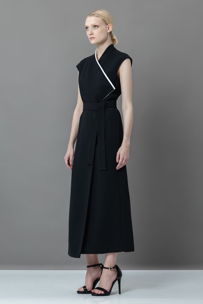 Платье с асимметричным вырезом VASSA&Co, пол женский, цвет черный, фото №3