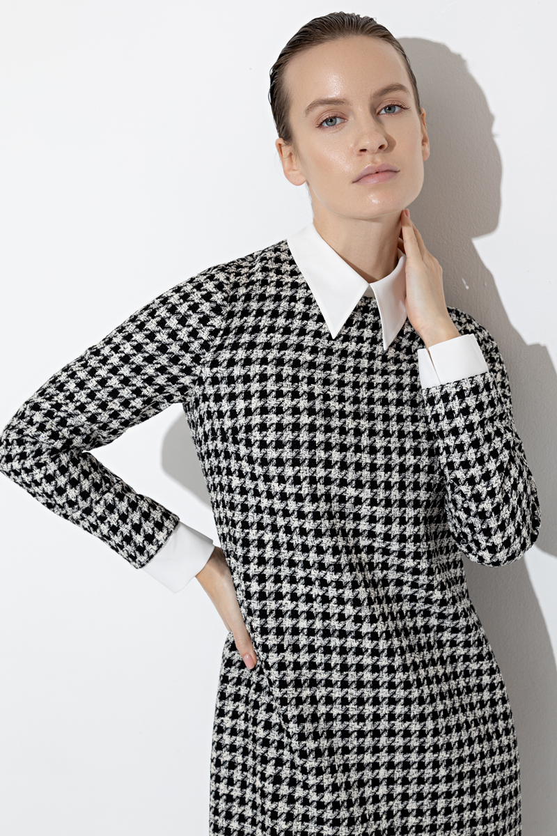 Платье со съемным воротником VASSA&Co, пол женский, цвет черный, фото №3