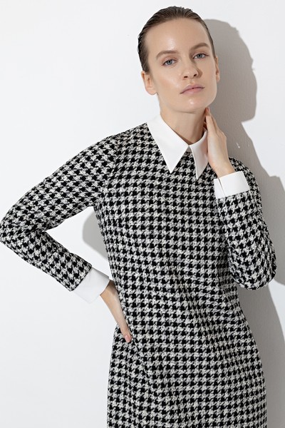 Платье со съемным воротником VASSA&Co, пол женский, цвет черный, фото №3