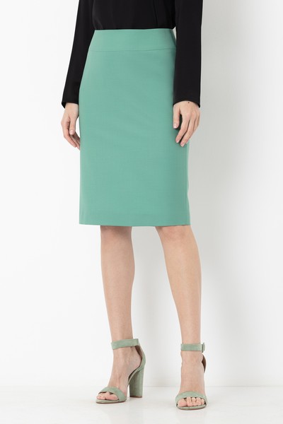 Юбка с широким поясом VASSA&Co, пол женский, цвет зеленый, фото №4
