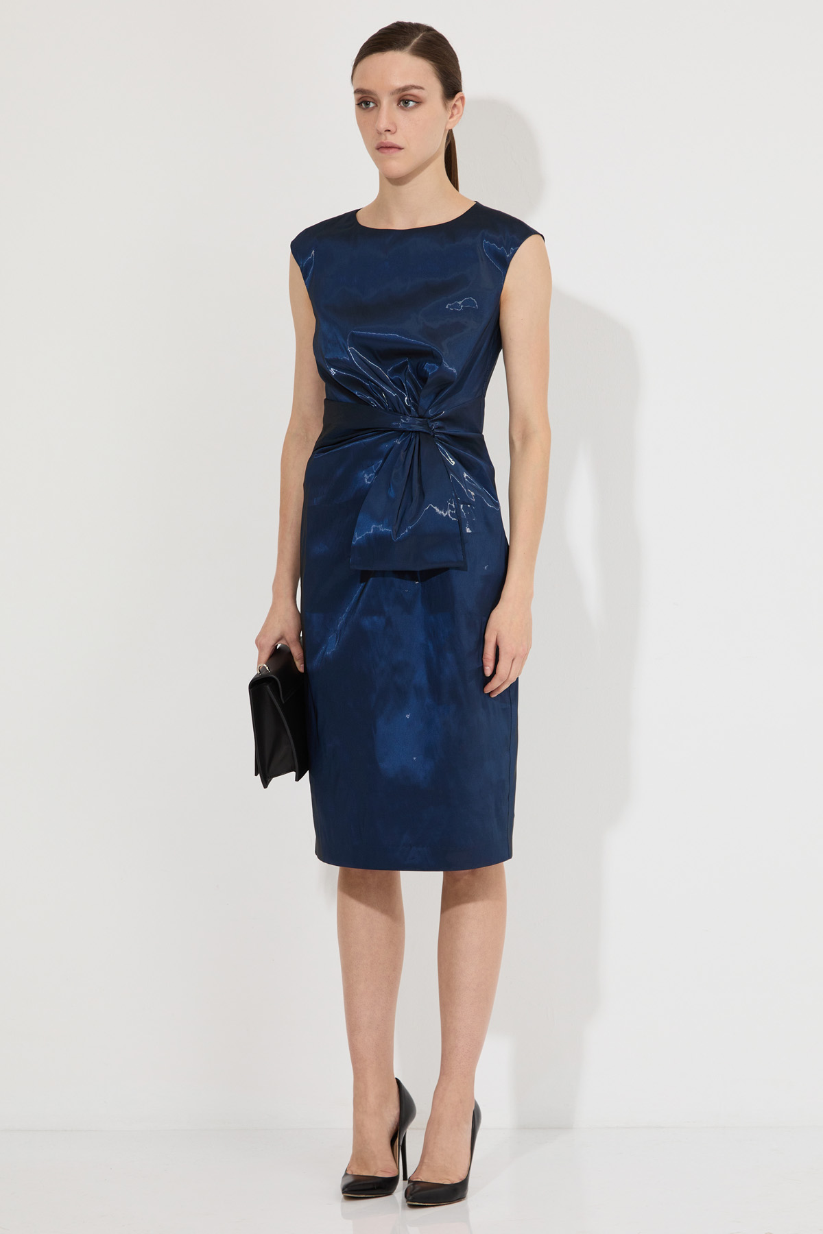 Платье из мерцающей ткани VASSA&Co, пол женский, цвет синий, фото №2
