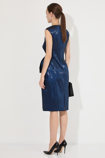 Платье из мерцающей ткани VASSA&Co, пол женский, цвет синий, фото №3