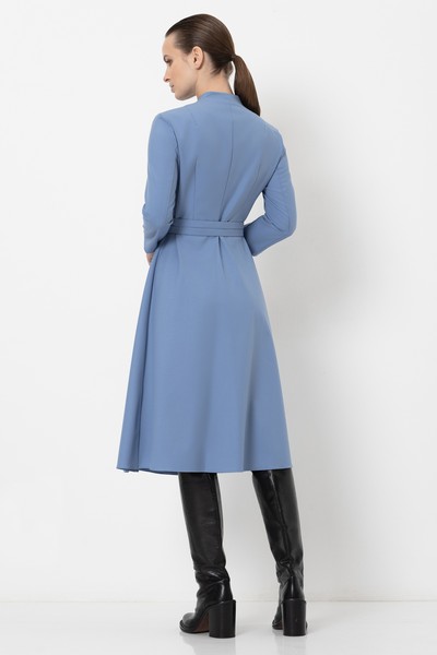 Платье VASSA&Co, пол женский, цвет голубой, фото №4