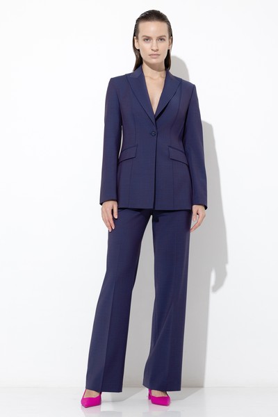 Однобортный жакет VASSA&Co, пол женский, цвет фиолетовый, фото №3