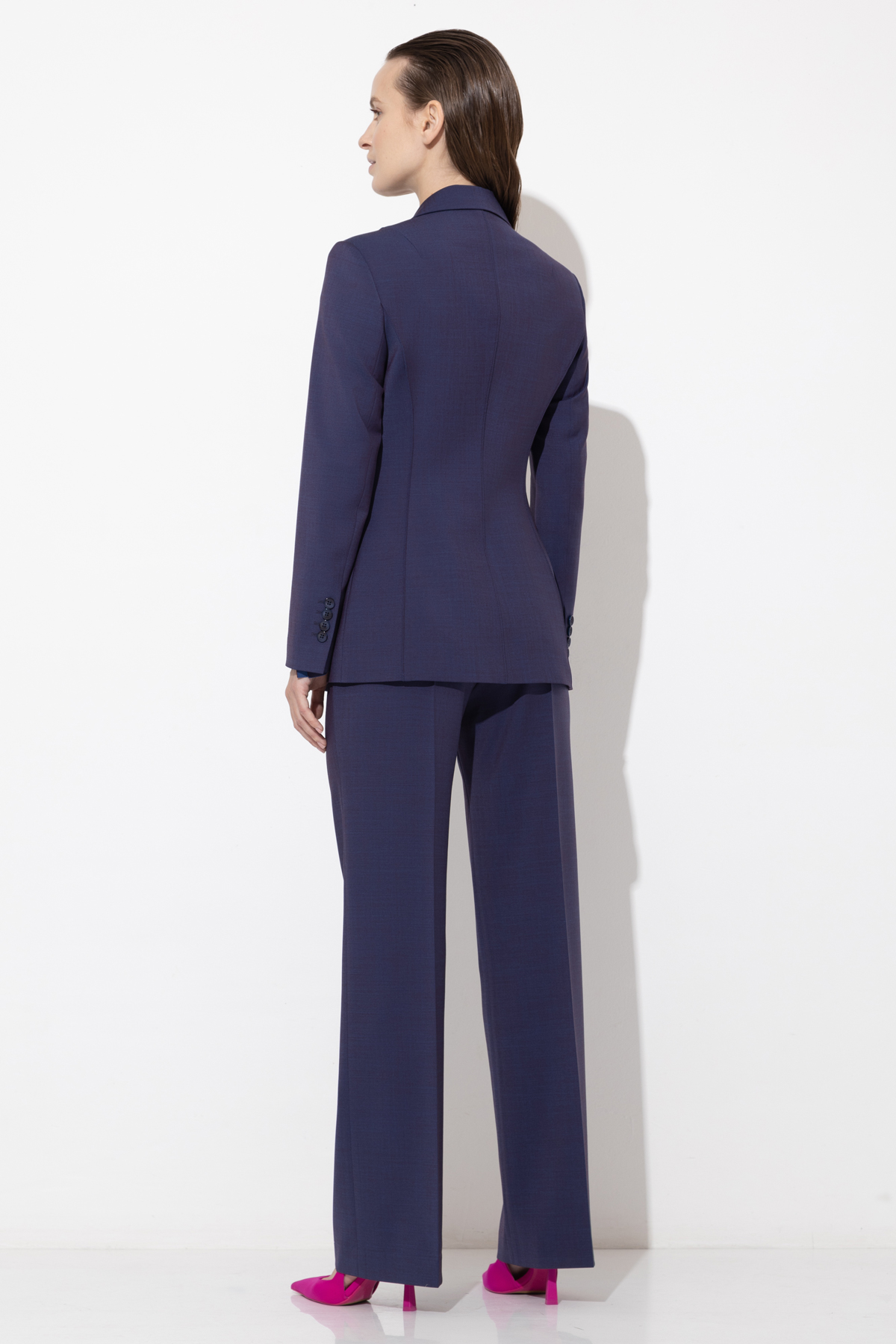 Однобортный жакет VASSA&Co, пол женский, цвет фиолетовый, фото №6