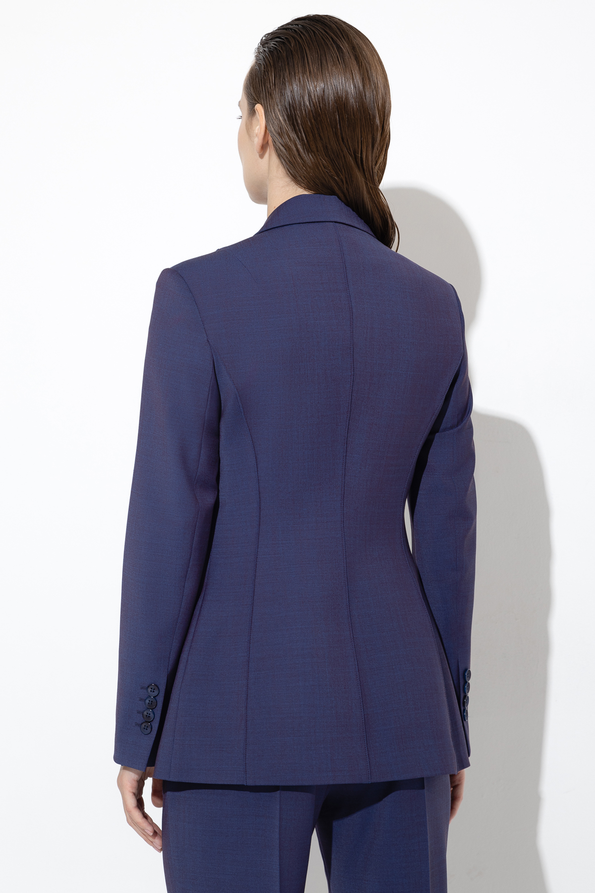 Однобортный жакет VASSA&Co, пол женский, цвет фиолетовый, фото №5