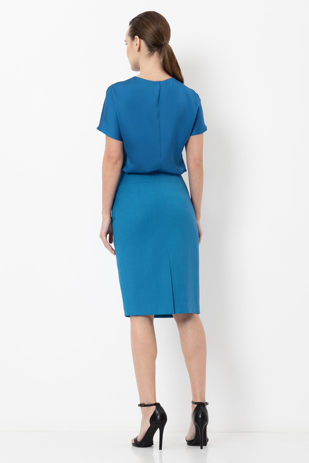 Блузка VASSA&Co, пол женский, цвет синий, фото №4