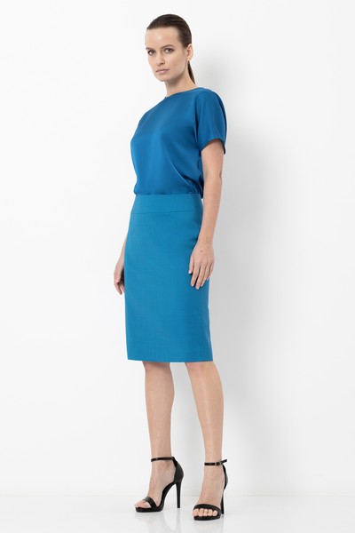 Блузка VASSA&Co, пол женский, цвет синий, фото №3