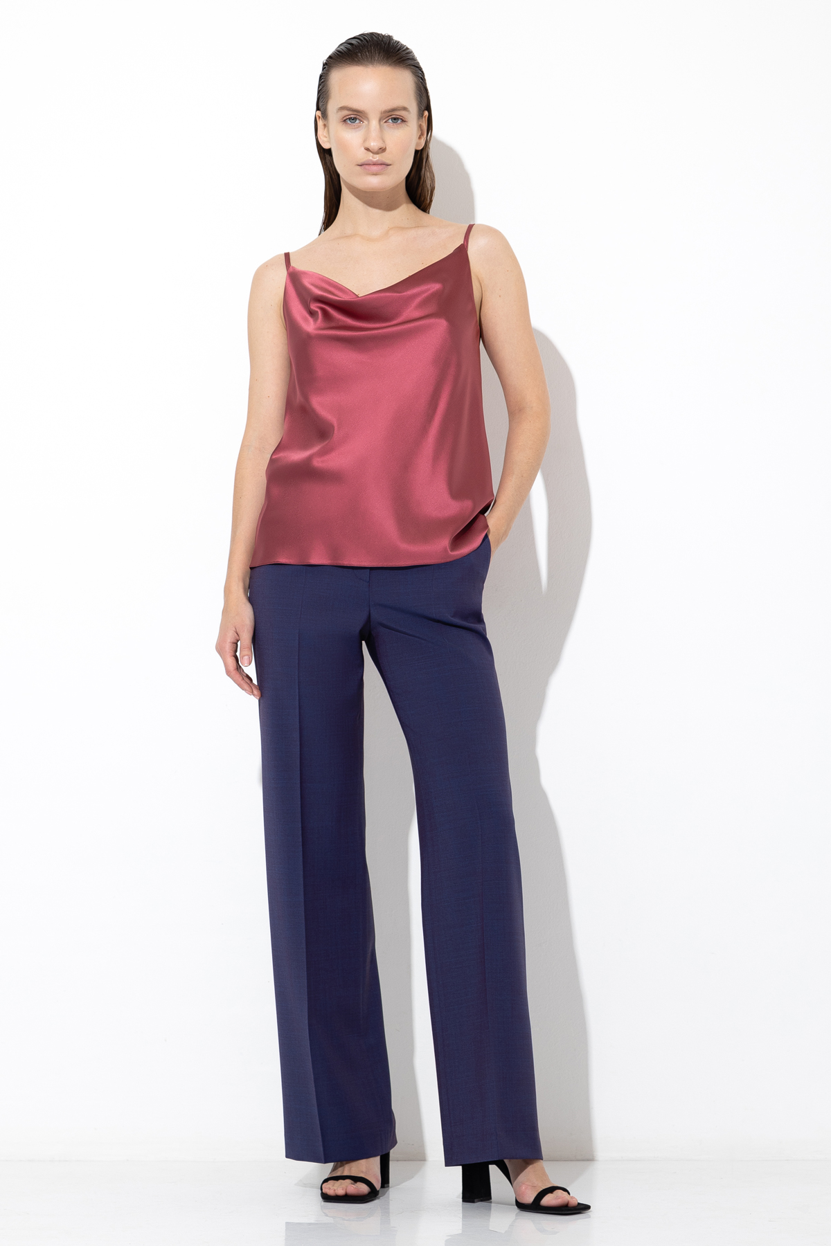 Топ в бельевом стиле VASSA&Co, пол женский, цвет розовый, фото №2