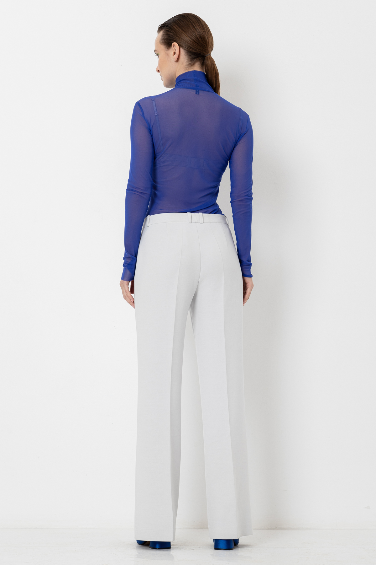 Водолазка из сетки VASSA&Co, пол женский, цвет фиолетовый, фото №4