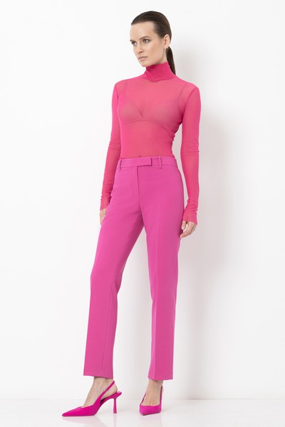 Водолазка из сетки VASSA&Co, пол женский, цвет розовый, фото №2