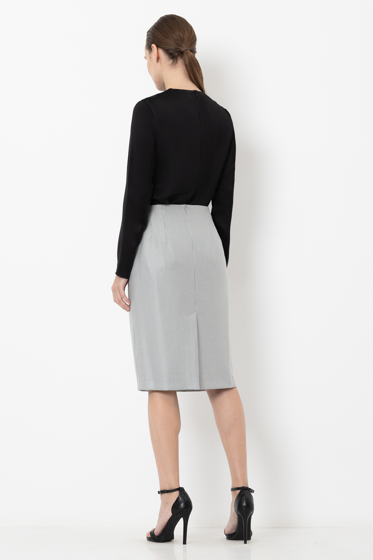 Skirt VASSA&Co, пол female, цвет серый, фото №3