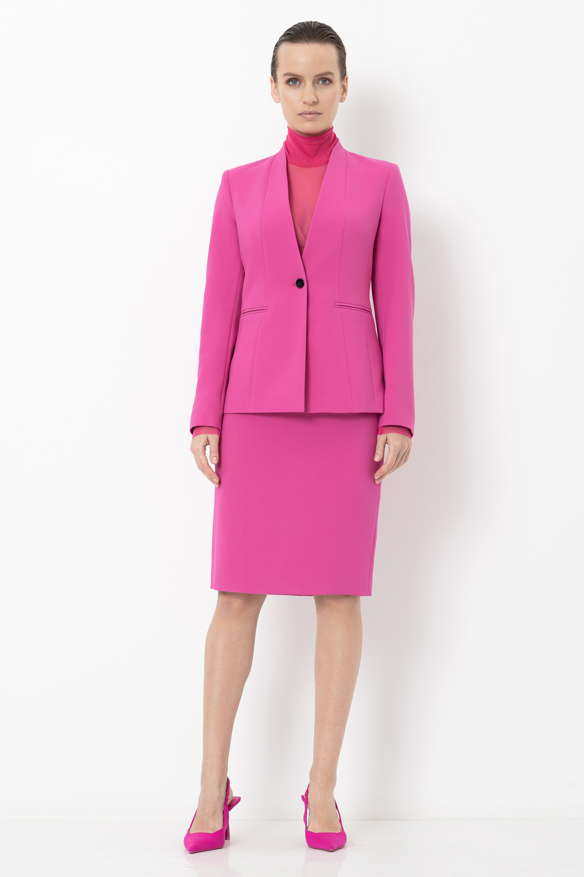 Юбка-карандаш VASSA&Co, пол женский, цвет розовый, фото №2