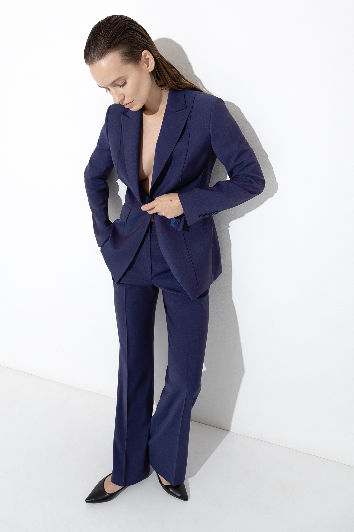 Брюки VASSA&Co, пол женский, цвет фиолетовый, фото №5