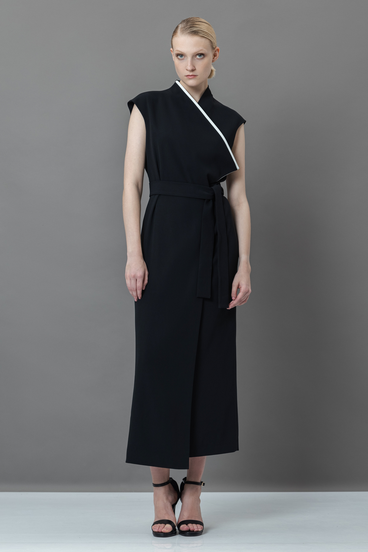 Платье с асимметричным вырезом VASSA&Co, пол женский, цвет черный, фото №2