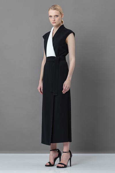 Платье с асимметричным вырезом VASSA&Co, пол женский, цвет черный, фото №4