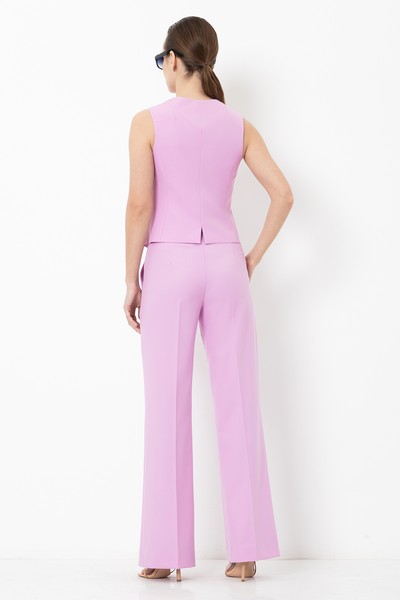 Жилет полуприталенного кроя VASSA&Co, пол женский, цвет фиолетовый, фото №4