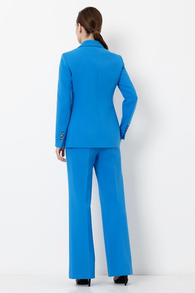 Жакет приталенного кроя VASSA&Co, пол женский, цвет голубой, фото №6