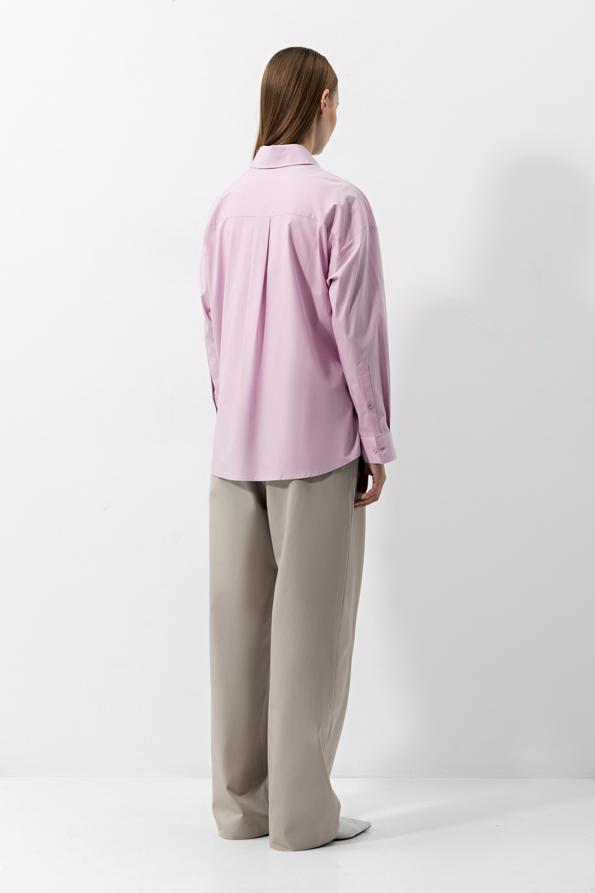 Рубашка прямого кроя , пол женский, цвет розовый, фото №2