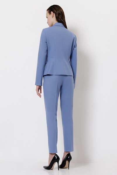 Укороченный жакет VASSA&Co, пол женский, цвет голубой, фото №5