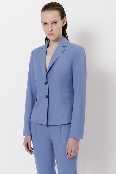 Укороченный жакет VASSA&Co, пол женский, цвет голубой, фото №3