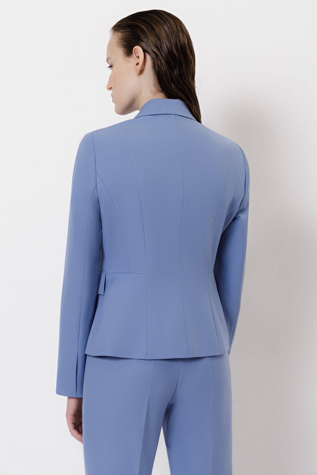 Укороченный жакет VASSA&Co, пол женский, цвет голубой, фото №4