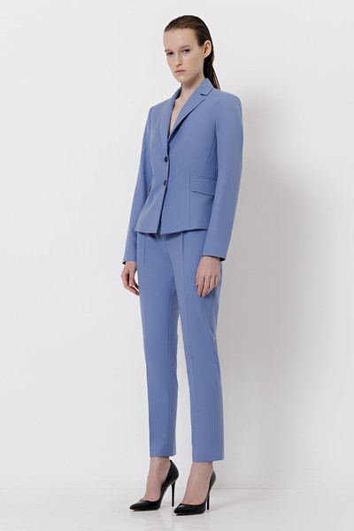 Укороченный жакет VASSA&Co, пол женский, цвет голубой, фото №2