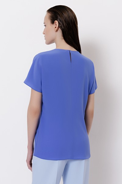 Блузка VASSA&Co, пол женский, цвет синий, фото №5