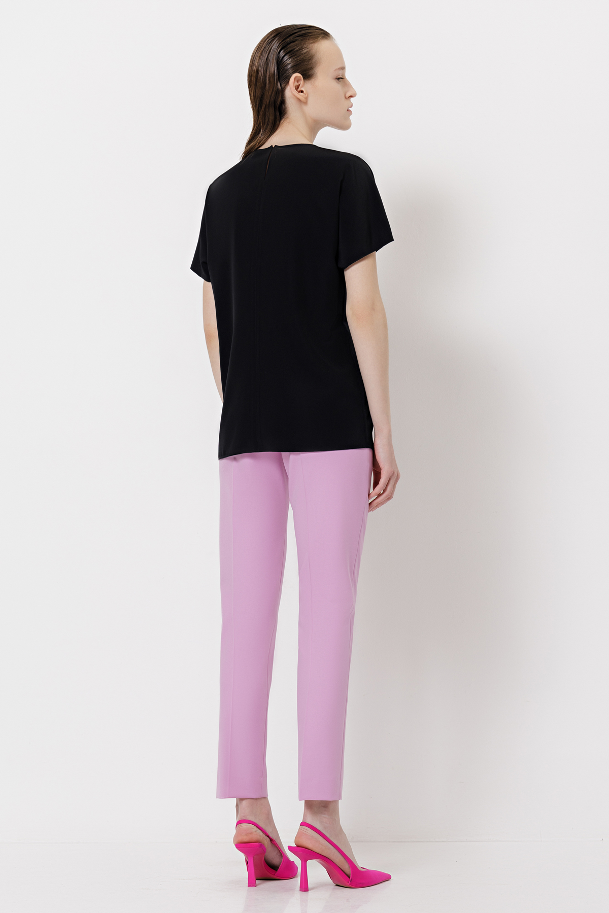 Базовая блузка VASSA&Co, пол женский, цвет черный, фото №5