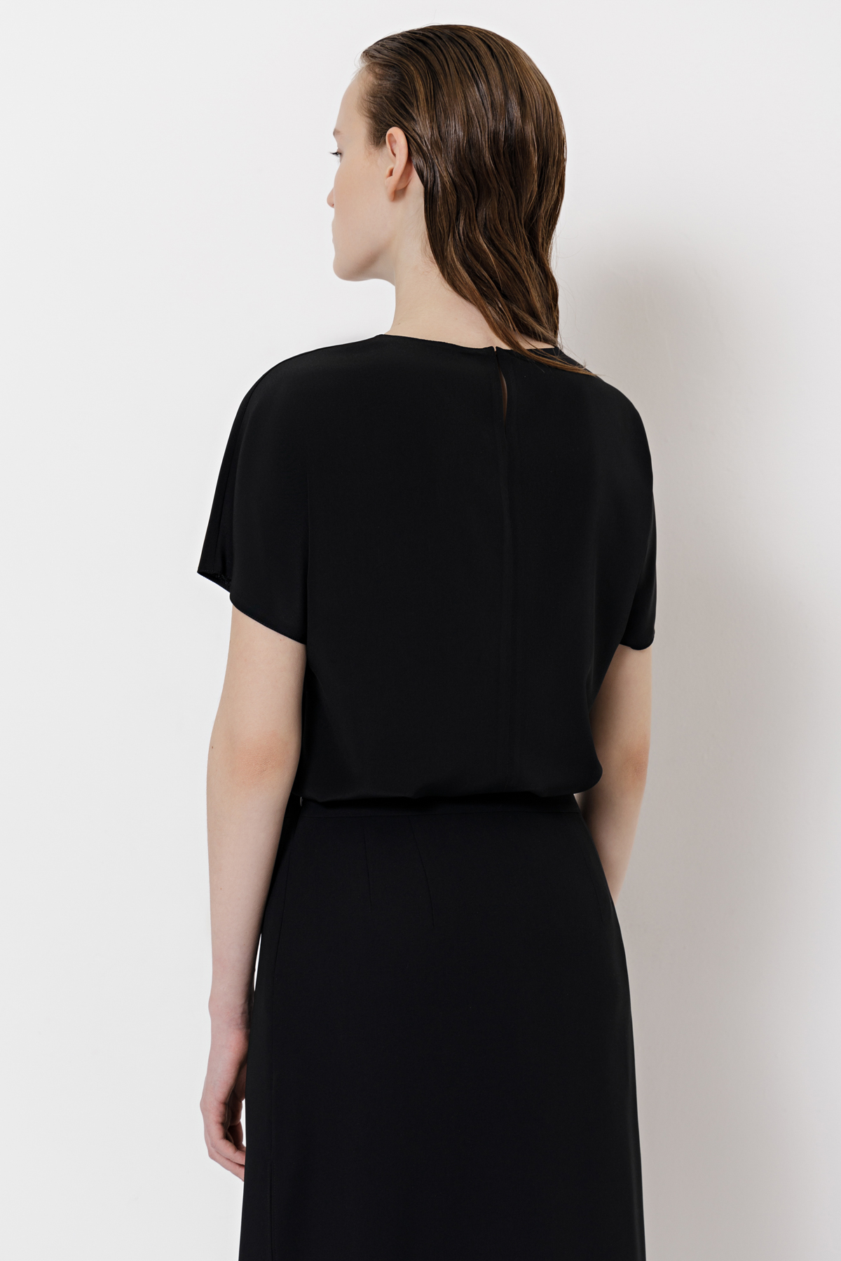 Базовая блузка VASSA&Co, пол женский, цвет черный, фото №4