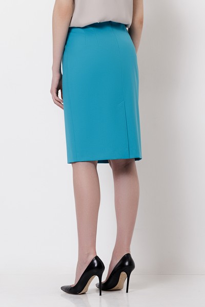 Юбка-карандаш VASSA&Co, пол женский, цвет голубой, фото №5