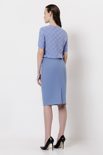 Юбка-карандаш VASSA&Co, пол женский, цвет голубой, фото №6