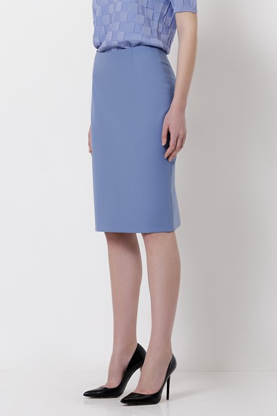 Юбка-карандаш VASSA&Co, пол женский, цвет голубой, фото №4