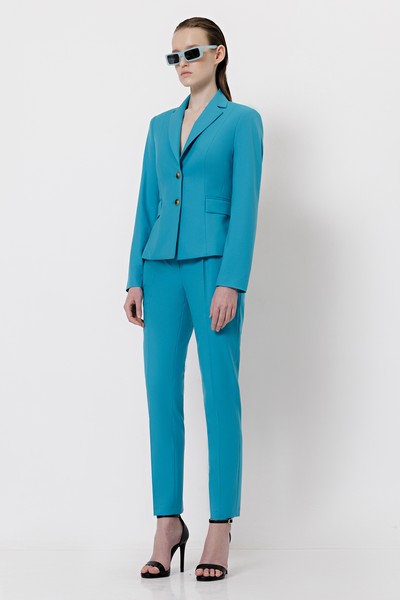 Укороченный жакет VASSA&Co, пол женский, цвет голубой, фото №2