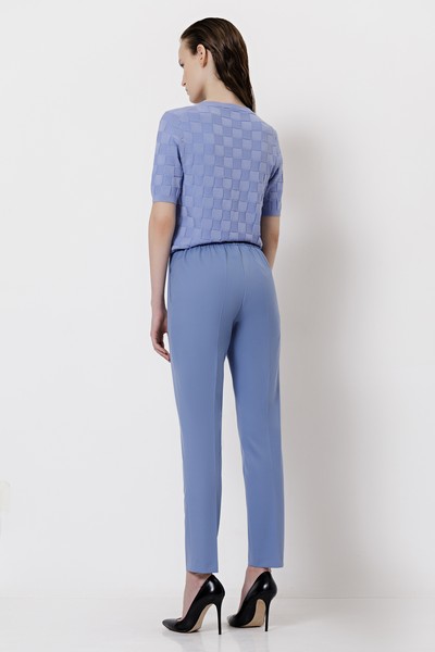 Зауженные брюки VASSA&Co, пол женский, цвет голубой, фото №5