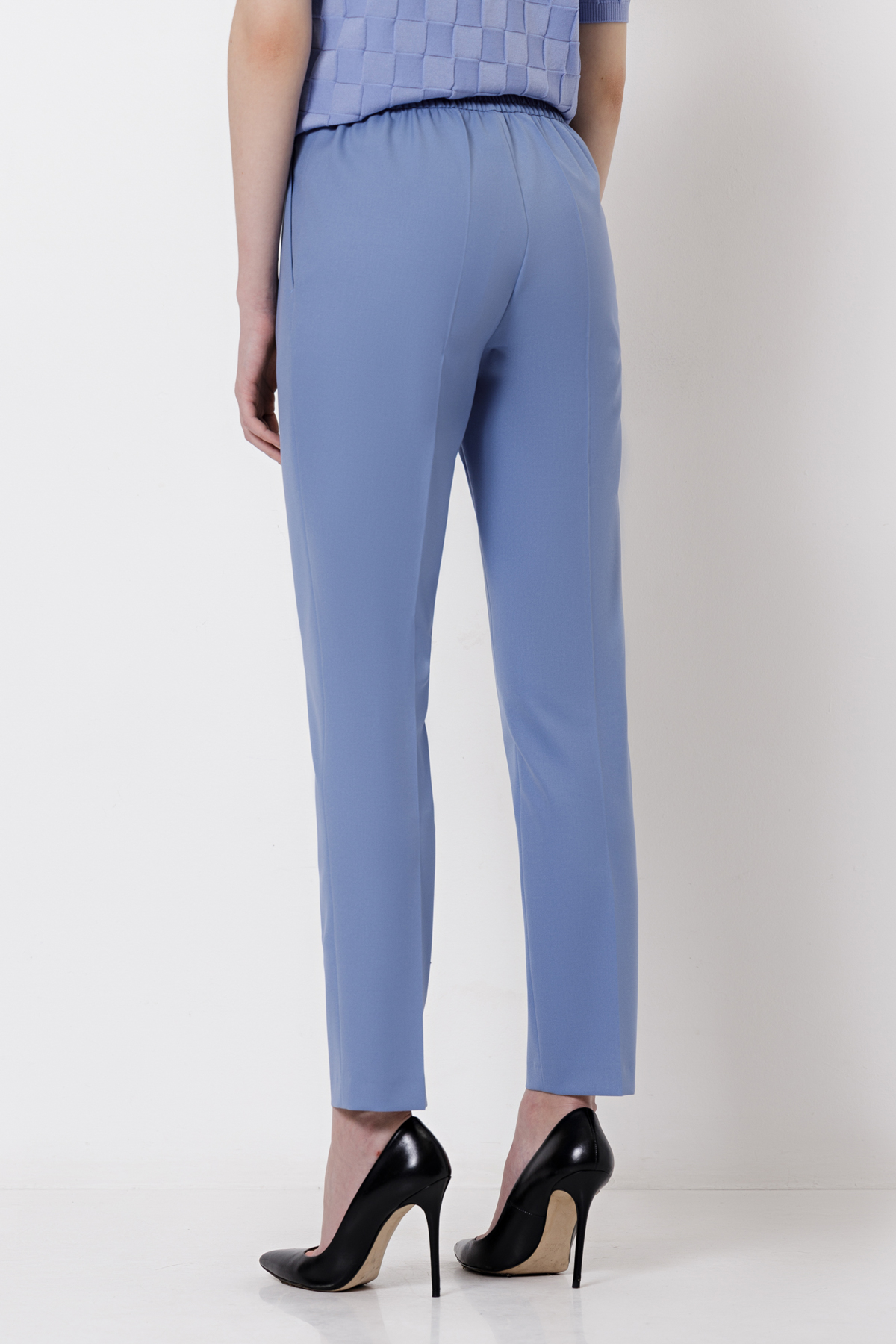 Зауженные брюки VASSA&Co, пол женский, цвет голубой, фото №4