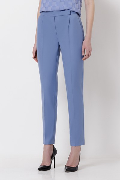 Зауженные брюки VASSA&Co, пол женский, цвет голубой, фото №2