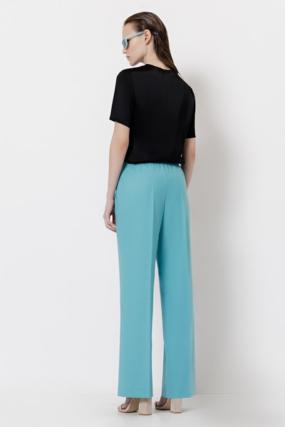 Брюки с высокой посадкой VASSA&Co, пол женский, цвет голубой, фото №5