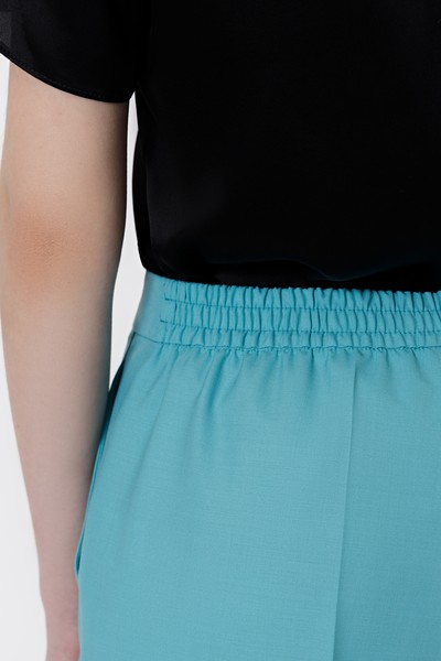 Брюки с высокой посадкой VASSA&Co, пол женский, цвет голубой, фото №3