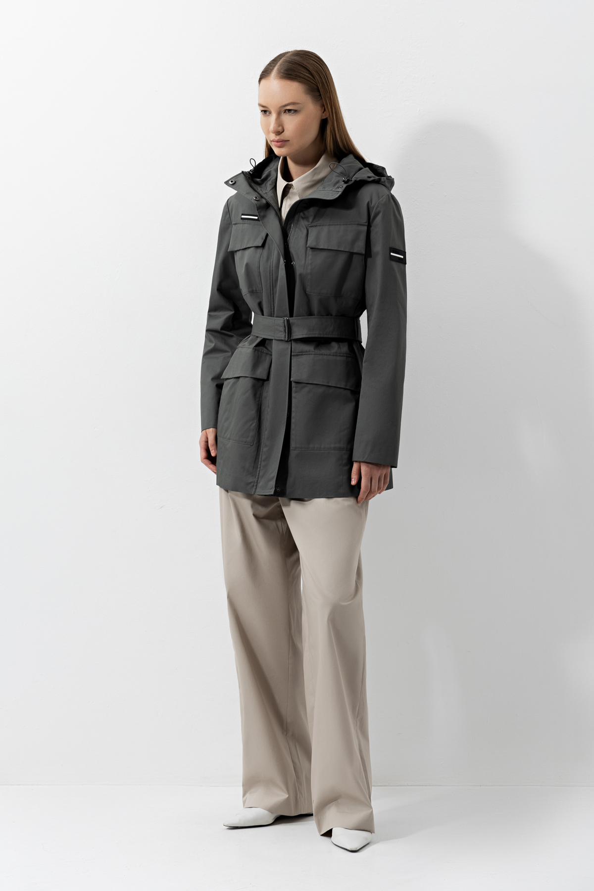 Jacket VASSA CODE, пол female, цвет серый, фото №4