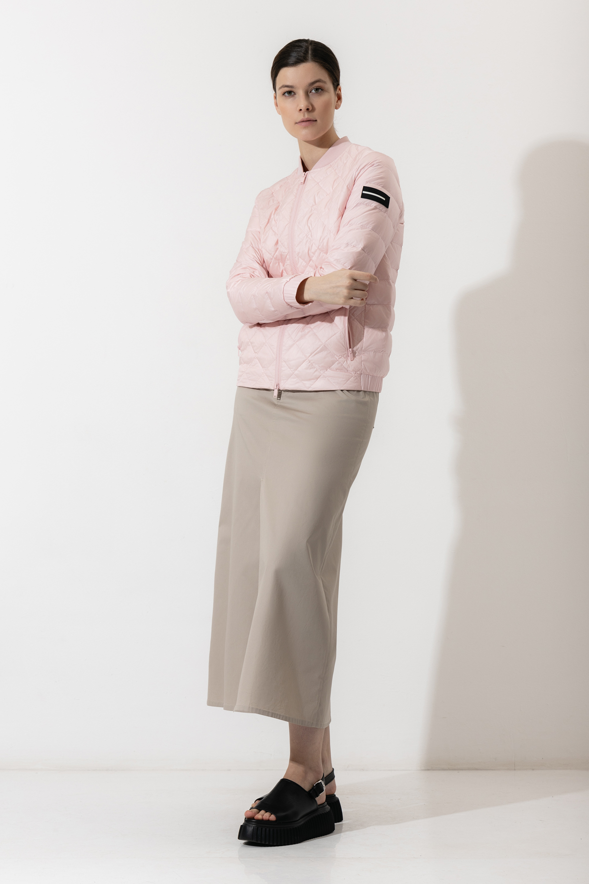 Стеганая куртка VASSA CODE, пол женский, цвет розовый, фото №3