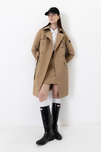 Тренч из хлопка VASSA CODE, пол женский, цвет коричневый, фото №4