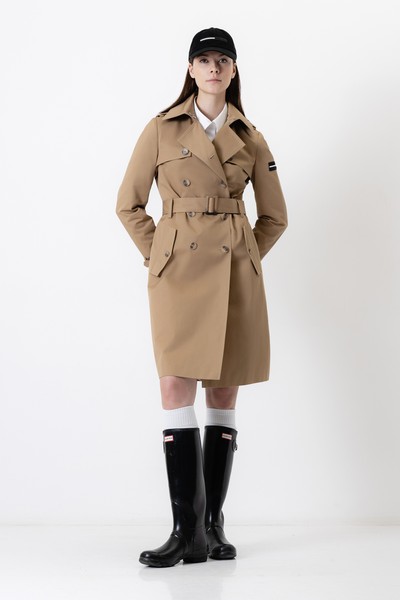 Тренч из хлопка VASSA CODE, пол женский, цвет коричневый, фото №6